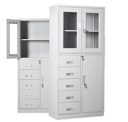 Tủ lưu trữ bằng thép với ba ngăn kéo bên và nội thất văn phòng hộp an toàn