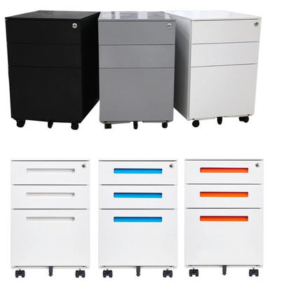 Nội thất văn phòng bằng kim loại 3 ngăn kéo dưới bàn Tủ đựng hồ sơ di động Tủ đựng đồ có thể di chuyển được