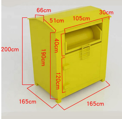 Quần áo Chiều cao 2m Quyên góp Bỏ ra Hộp Màu vàng